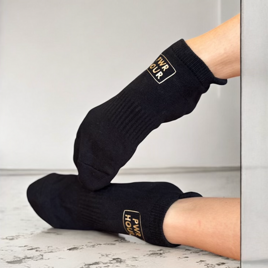 Black Ankle Grip Sock